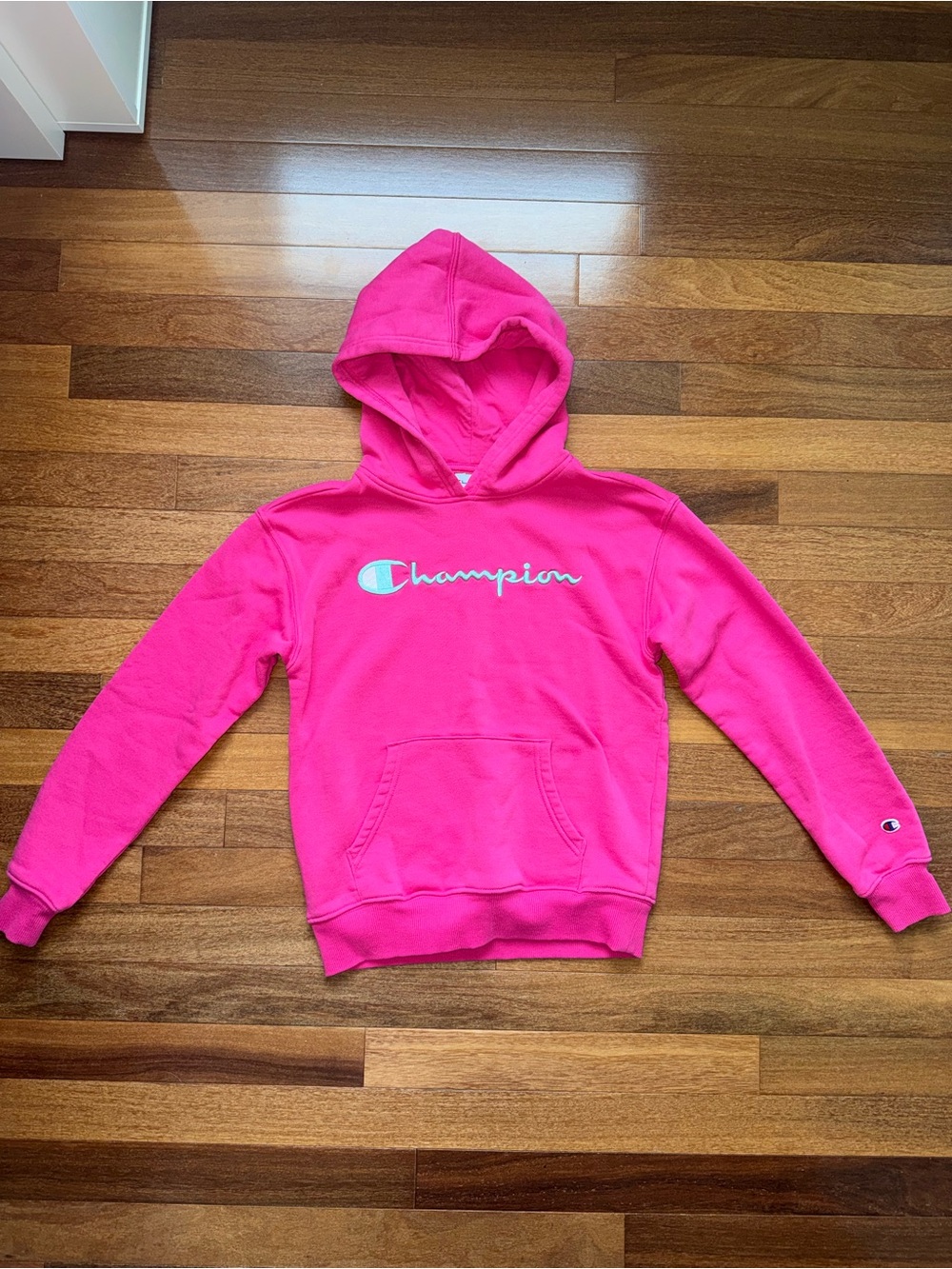 Champion Kids Bright Pink Hooded Sweatshirt